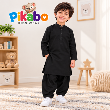 Plain Kids Premium Kurta Shalwar – Traditional Pakistani Wear | Pikabo