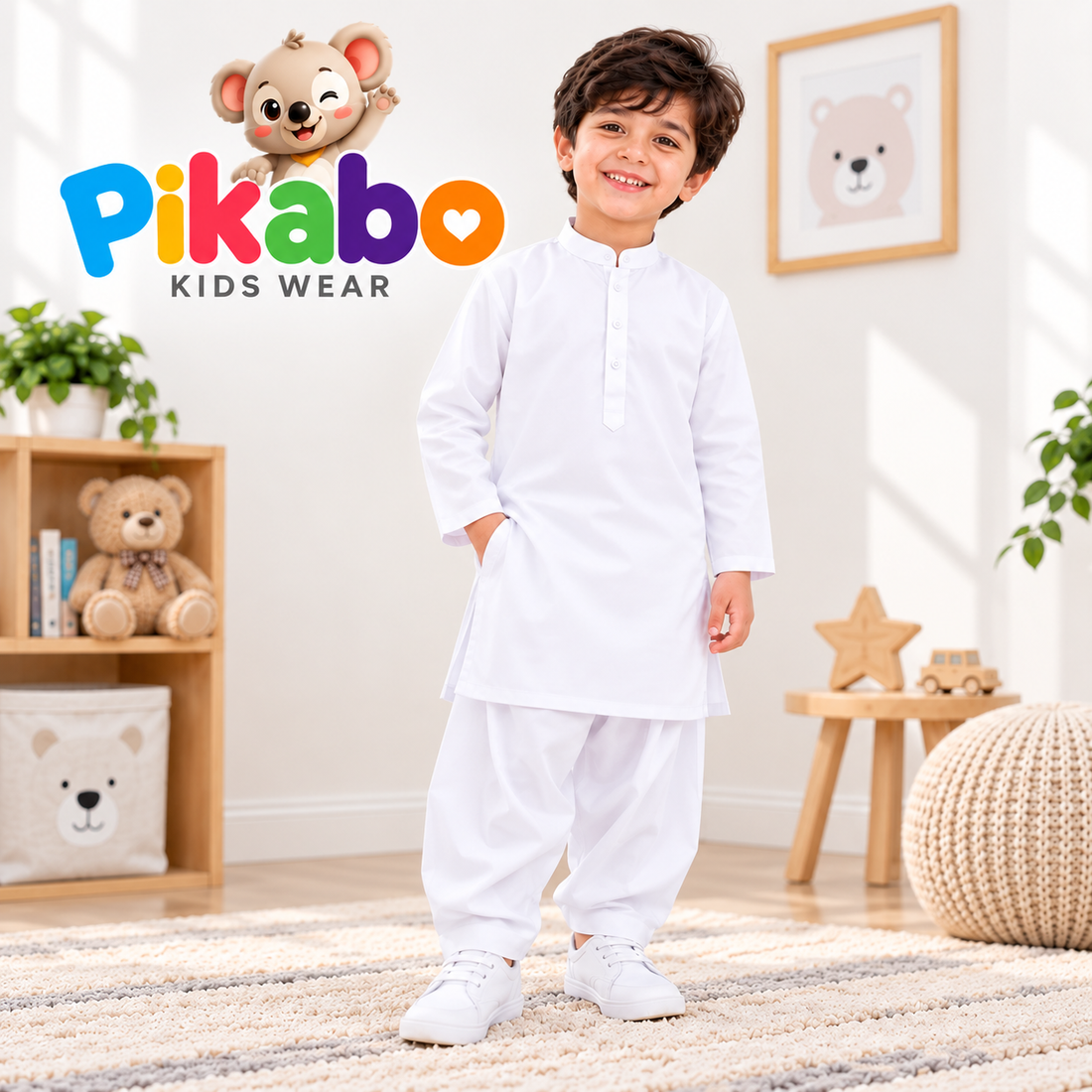 Plain Kids Premium Kurta Shalwar – Traditional Pakistani Wear | Pikabo