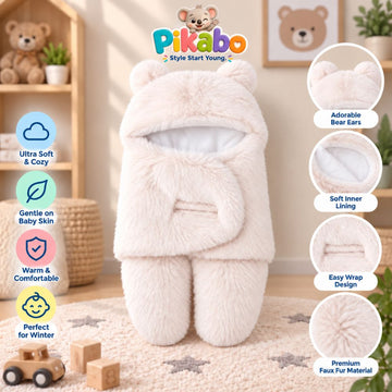 Baby Bear Fleece Swaddle Wrap – Ultra Soft & Warm Winter Wrap